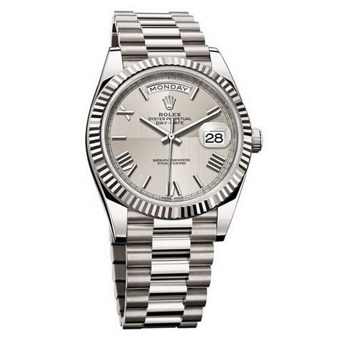 rolex oyster perpetual day date 40 in 18ct white gold